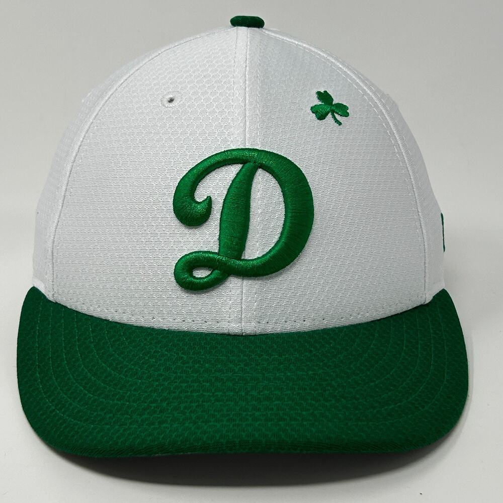 Los Angeles Dodgers St Patricks Day Hat Baseball Cap White New Era Fitted 6 7/8